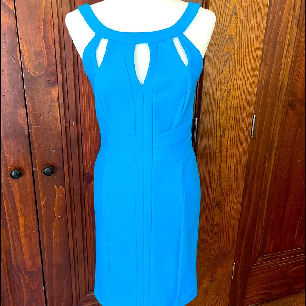Laundry by Shelli Segal Turquoise Cutout Scuba Dress - Size 6